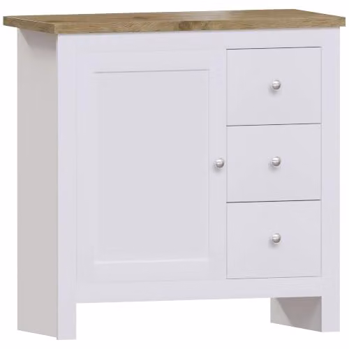 Vida Designs Arlington White Modern 3 Drawer 1 Door MDF Sideboard – 2