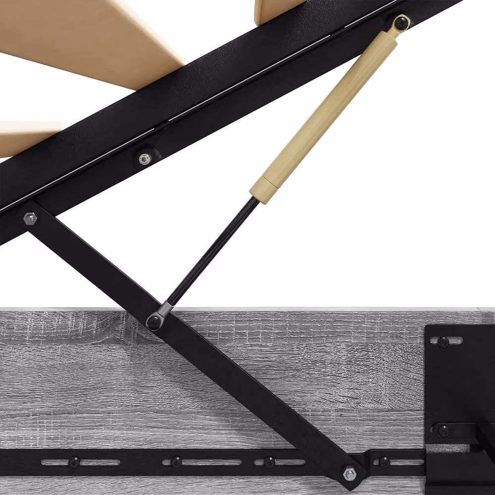 Berkfield Home Modern Ottoman Bed Frame in Grey, W/D/H: 200 x 120 x 25 cm – 3