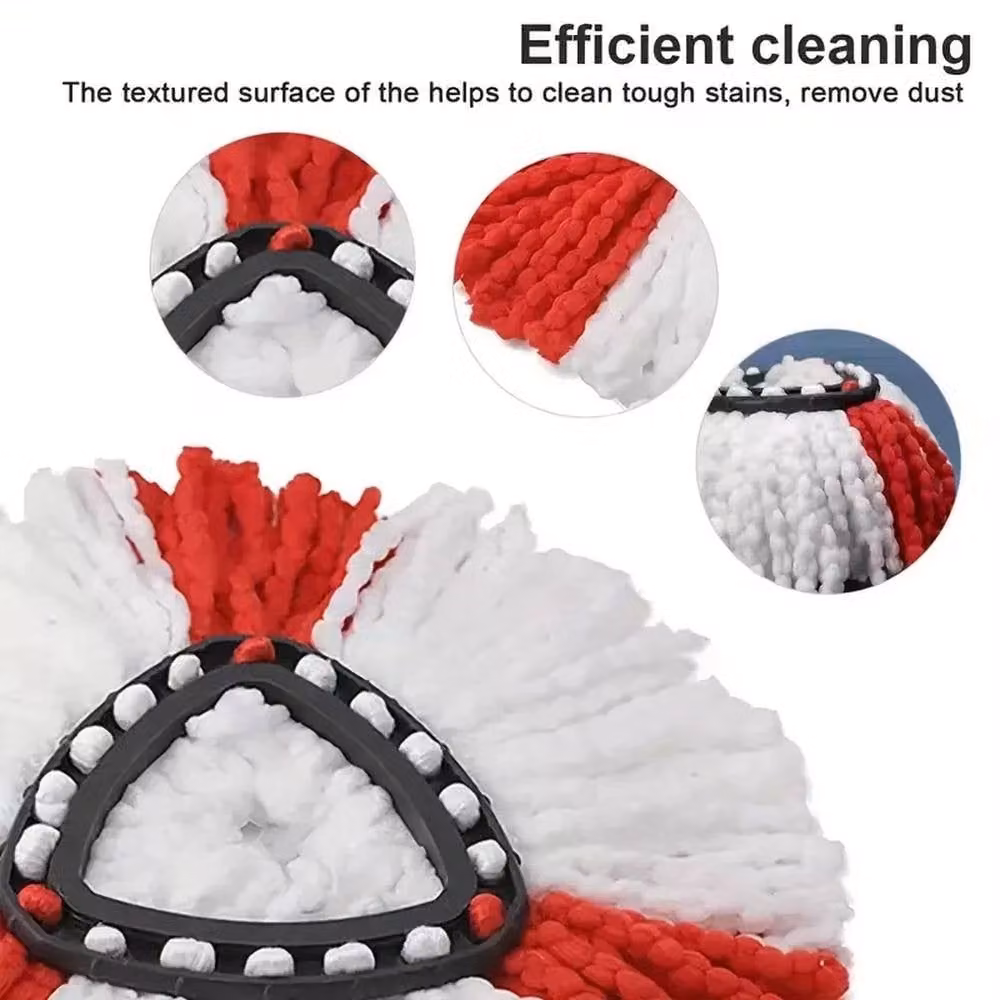 NESTLUNE 6-Pack Replacement Turbo Microfibre Mop Heads for Vileda, Multicolour and White, W: 100 cm, D: 15 cm, H: 15 cm – 4