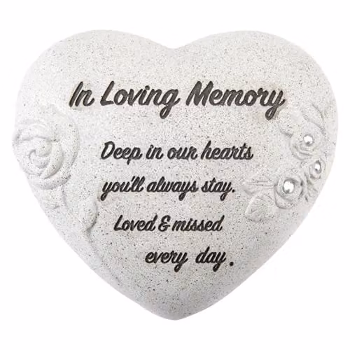 VFM e-Store Memorial Flower Pot Ornament in Grey, W/D/H: 16 x 14 x 14 cm