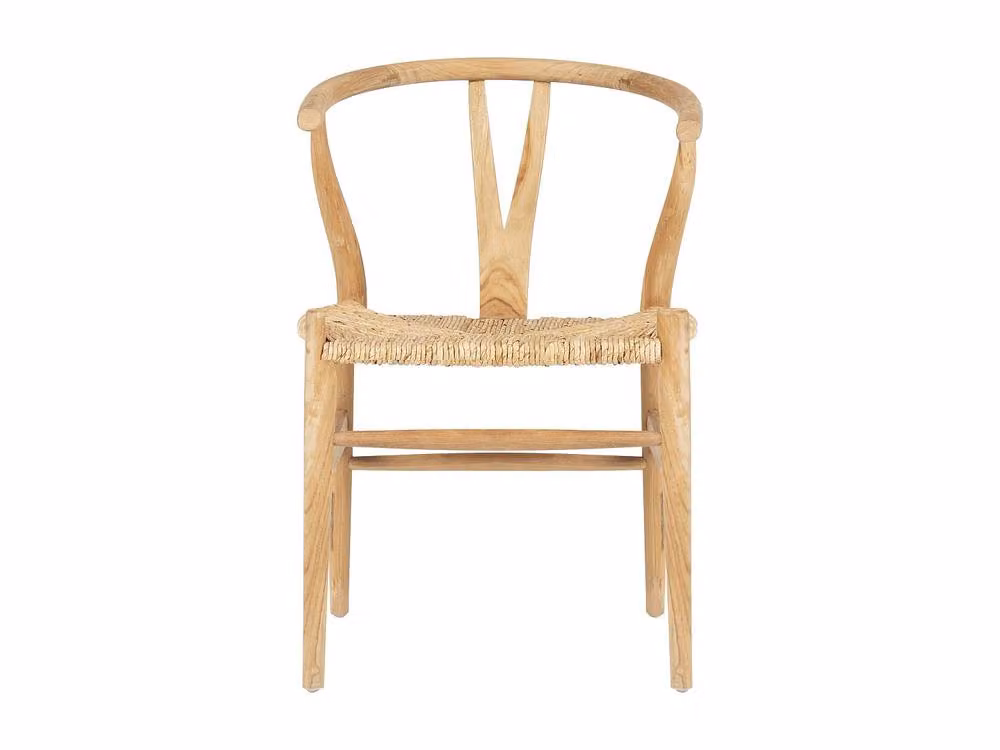 Vente-unique POGIANA Teak and Wicker Chair in Light Oak – 2