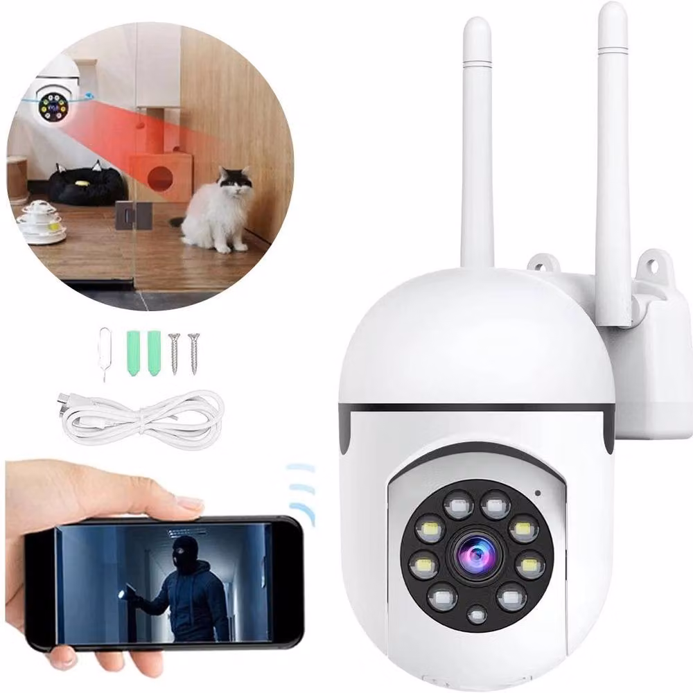 SPETLEK Wireless WiFi HD PTZ Smart Indoor CCTV Camera in White – 3