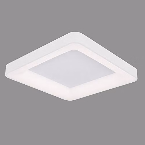Netlighting Modern LED Flush Ceiling Light, White, Warm White 3000K, 2750lm, Dimmable – 2