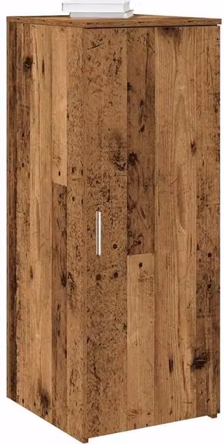 Berkfield Home Rustic Brown Wall Mounted Storage Cabinet with Hinged Doors, W/D/H: 40 x 45 x 103.5 cm