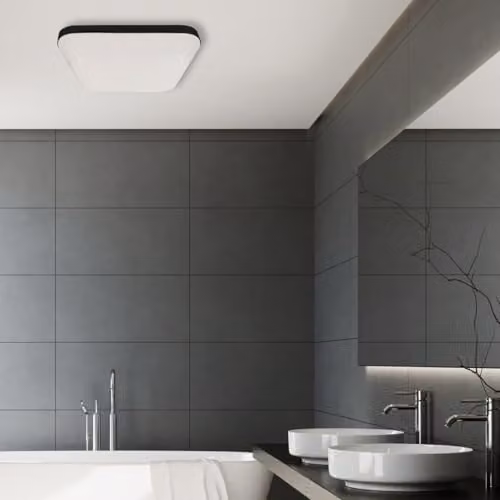 Milagro Milagro Flush Ceiling Lamp Black 16W LED with Motion and Dusk Sensor – 2
