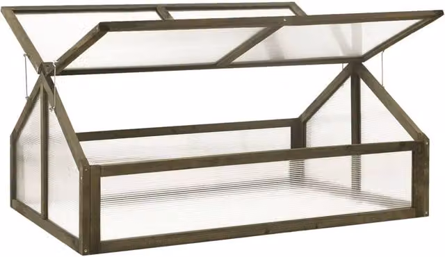 Berkfield Home Grey Firwood Greenhouse W/D/H: 114 x 80 x 50 cm