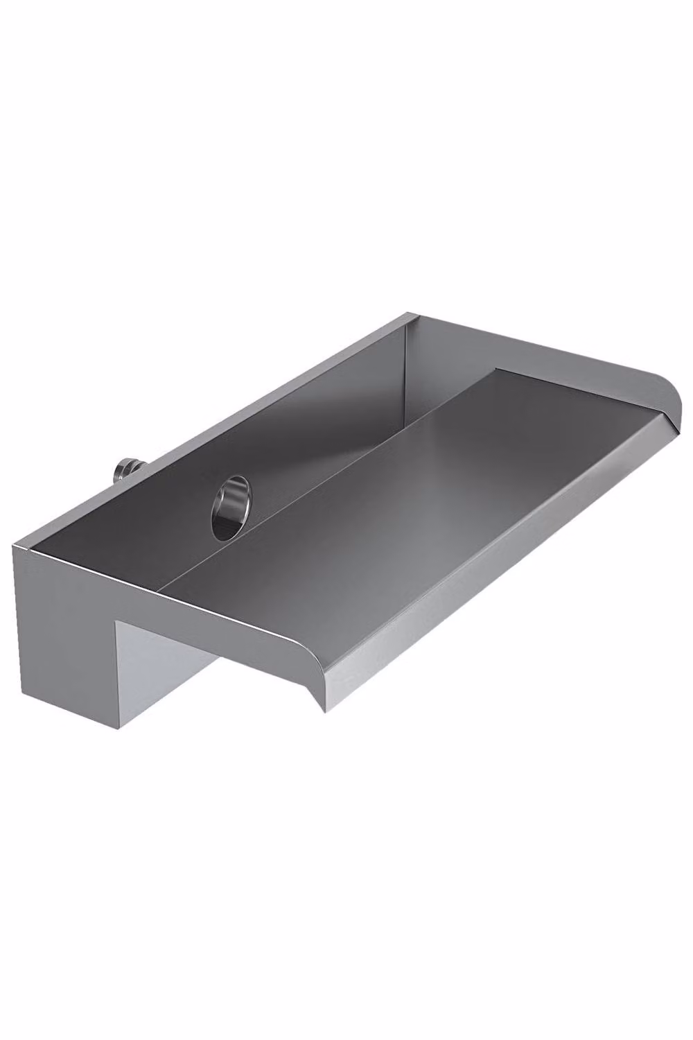 Living and Home Silver Stainless Steel Wall-Mounted Waterfall Pool Fountain, W/D: 40 x 20 cm – 3