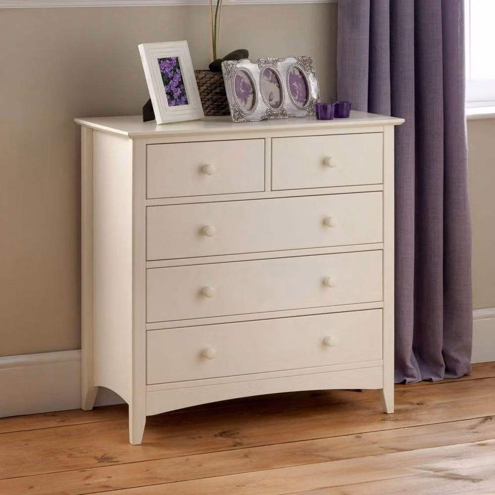 Cheshire Premium Luma 3 + 2 Drawer Chest in Off-White – 2