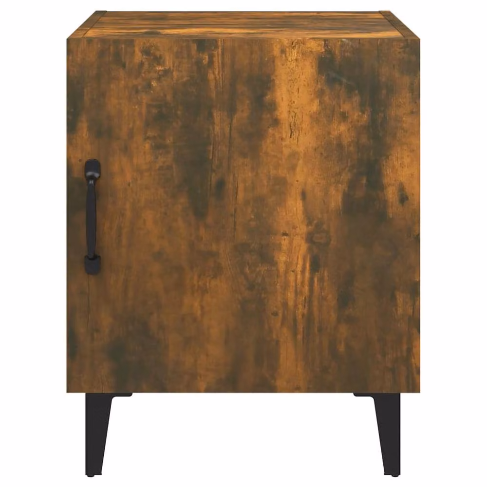 Berkfield Home Set of 2 Smoked Oak Bedside Cabinets in Brown – 2