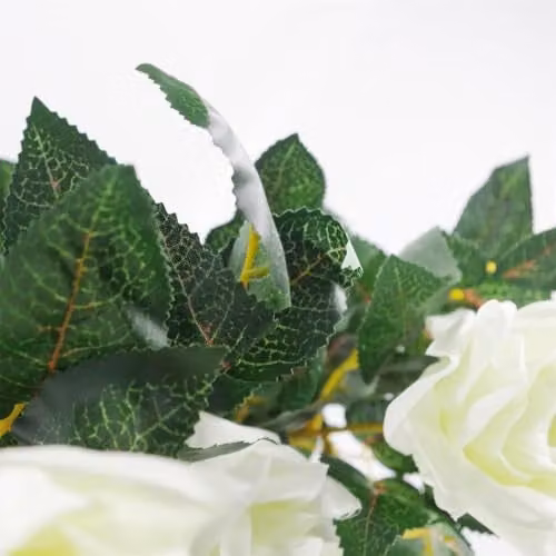Artificial Cream Rose Tree with Twisted Vine Detail in White and Beige, Height: 90 cm – 4