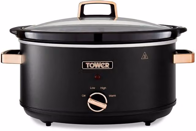 Tower Cavaletto 6.5L Slow Cooker in Black and Gold