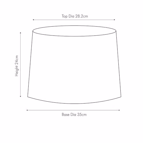Pacific Lifestyle Taupe Cone Fabric Lampshade with Metal Frame, Diameter: 35.56 cm – 2