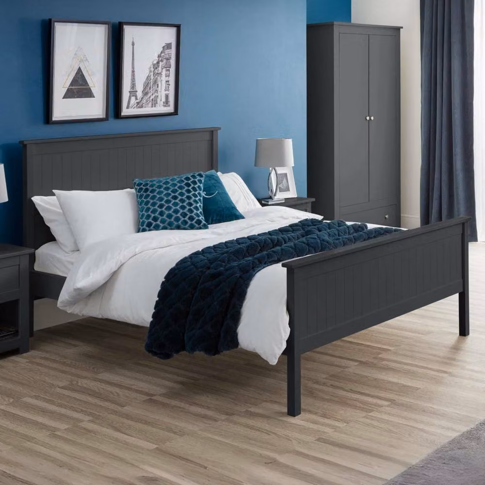 Cheshire Garnet Bed in Anthracite Grey, Single, W/D/H: 90 x 200 cm – 3