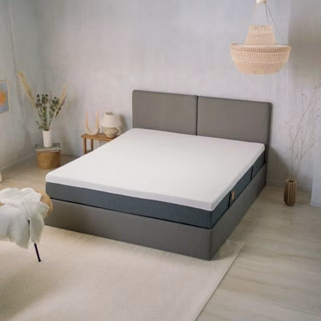 Emma Original Pro Mattress in White and Grey, Small Double, W/D/H: 120 x 200 cm