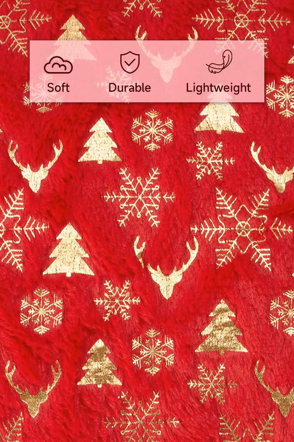Living and Home Christmas Themed Multicolour Plush Square Throw Pillows, W/D/H: 45 x 45 x 45 cm – 5