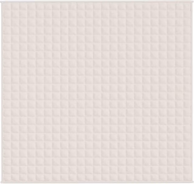 Berkfield Home Soft Weighted Blanket in Light Cream, W: 220 cm, D: 230 cm, 11 kg