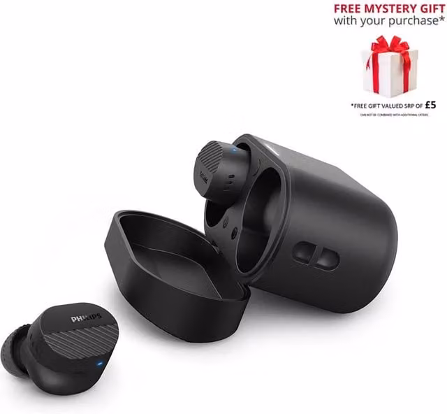 Philips True Wireless Noise Cancelling Bluetooth In-Ear Headphones - Black