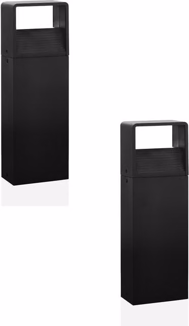 Loops 2 Pack Modern Anthracite LED Outdoor Pedestal and Wall Light, IP44 Rated, RGB Up/Down Lighting – 1