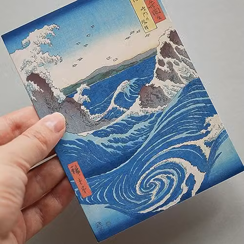 Artery8 Utagawa Hiroshige Japanese Woodblock Art Collage Kit, 50 Multicolour A6 Paper Prints, W: 14.8 cm x H: 10.5 cm – 4