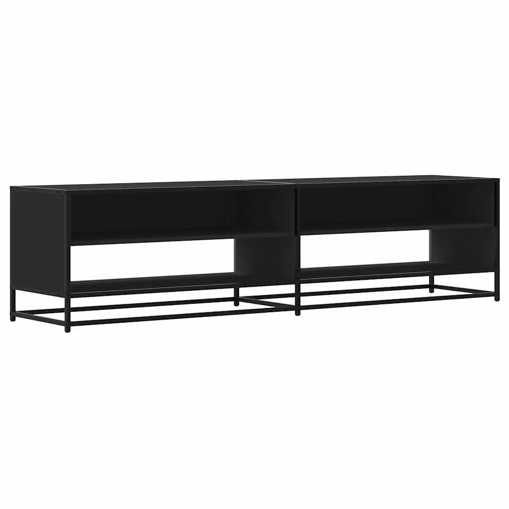 Berkfield Home Industrial TV Cabinet in Black, W/D/H: 180.5 x 40 x 46 cm – 2