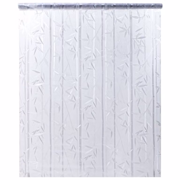Berkfield Home Frosted Bamboo Pattern Window Film, White, W: 60 cm, L: 500 cm