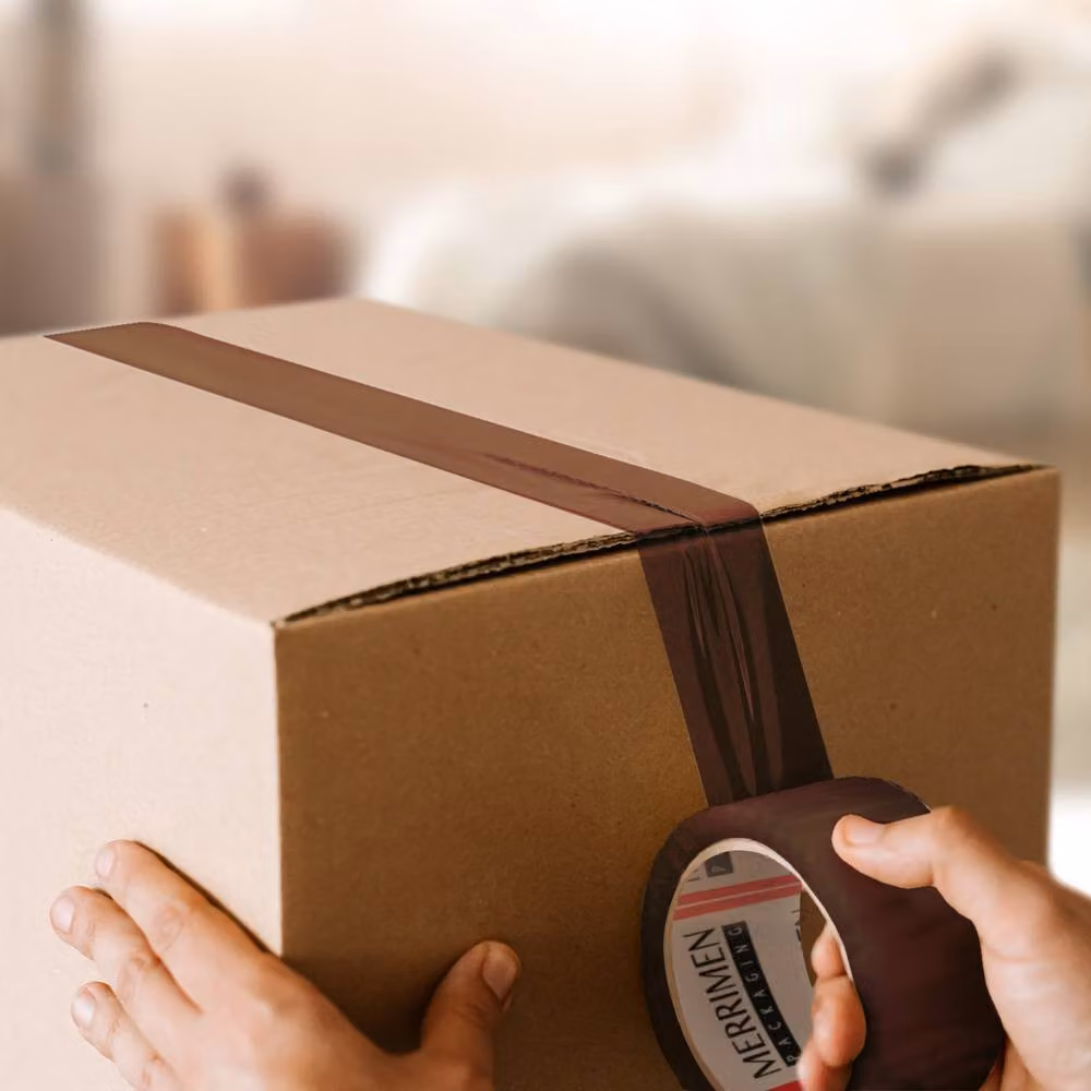 Merrimen 3 Pack Heavy Duty Brown Packaging Tape, Width: 48 mm, Length: 66 m – 4