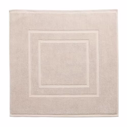 Christy Brixton Rectangular Cotton Bath Mat in Grey or Beige, 60 x 60 cm