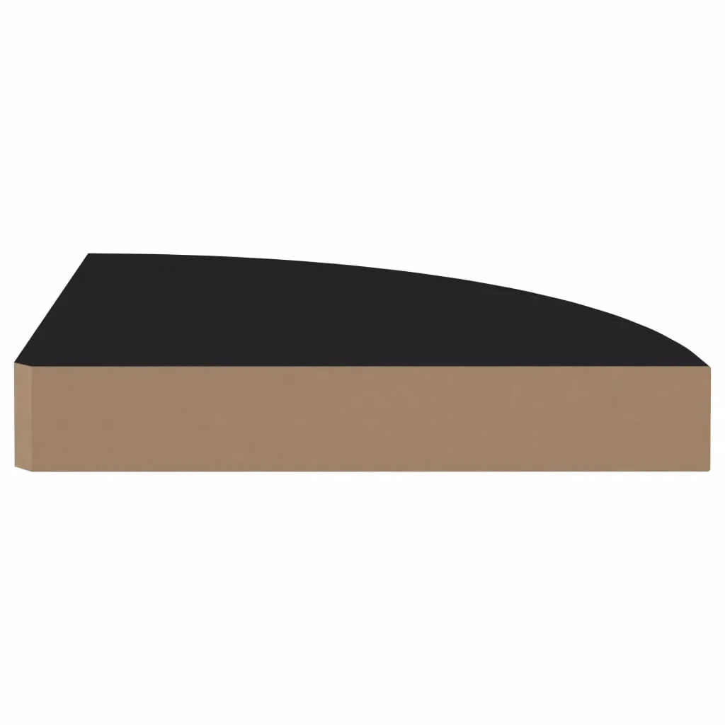 Berkfield Home Set of 4 Black Floating Corner Shelves, W/D/H: 25 x 25 x 4 cm – 3