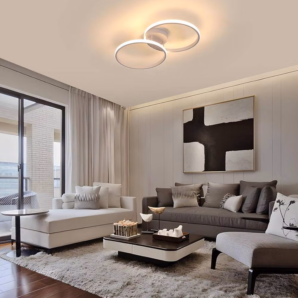 Goeco Modern Dimmable LED Ceiling Light in White, 38W – 2