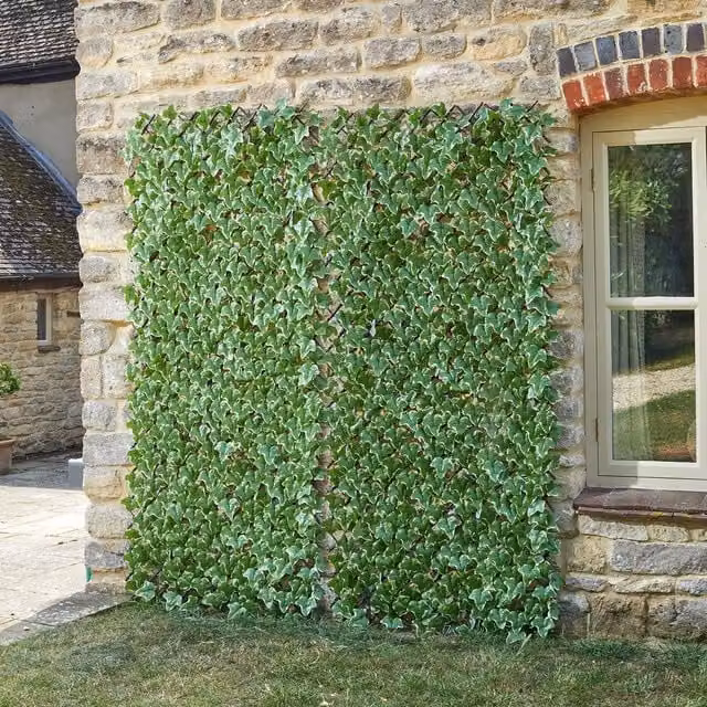 mysmartbuy Artificial Ivy Leaf Expandable Willow Trellis Garden Wall Fence Decor, Green, W/H: 180 x 90 cm