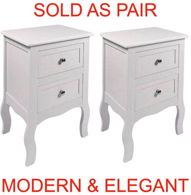 SPETLEK Slim Side Table with Storage in White