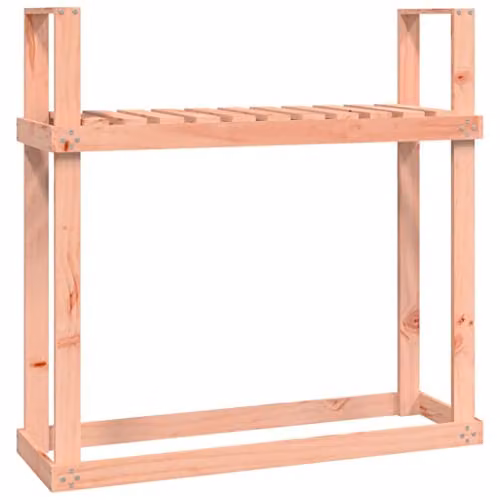 vidaXL Brown Solid Wood Douglas Firewood Rack, W/D/H: 110 x 35 x 108.5 cm – 1