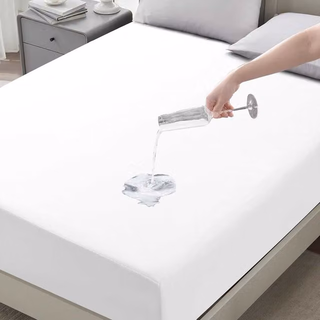 Cotton Passion Waterproof White Cotton Fitted Sheet, Allergy Friendly, 200 x 200 cm
