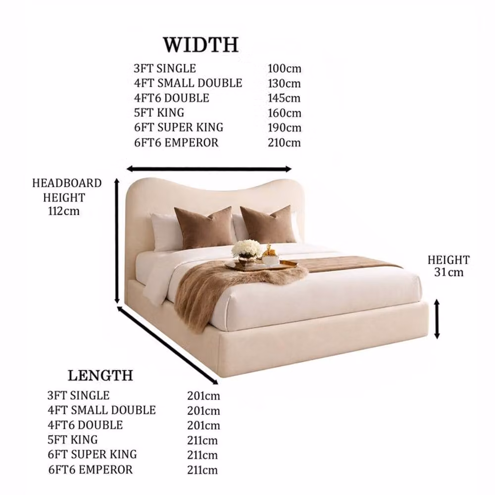 Desire Deco Chelsea Upholstered Bed Frame in Pink Plush Velvet, Super King Size (W: 200 cm, D: 200 cm, H: 112 cm) – 2