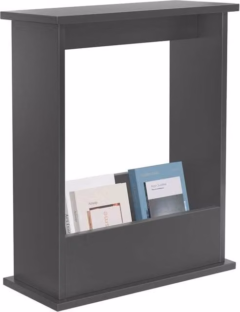 Havendro Grey Slim Side Table with Storage for Small Spaces W/D/H: 18.0 x 45.0 x 55.0 cm – 1