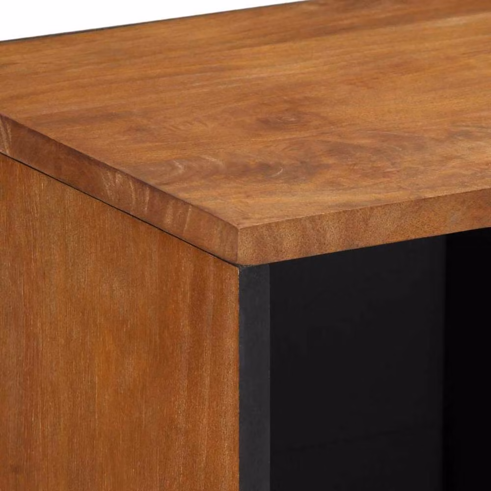 Berkfield Medium Solid Wood Home Media Storage Cabinet in Honey Brown – 4