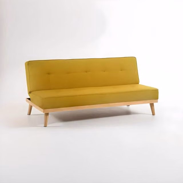 Orsina Stockholm 3 Seat Green Velvet Fabric Click Clack Sofa Bed