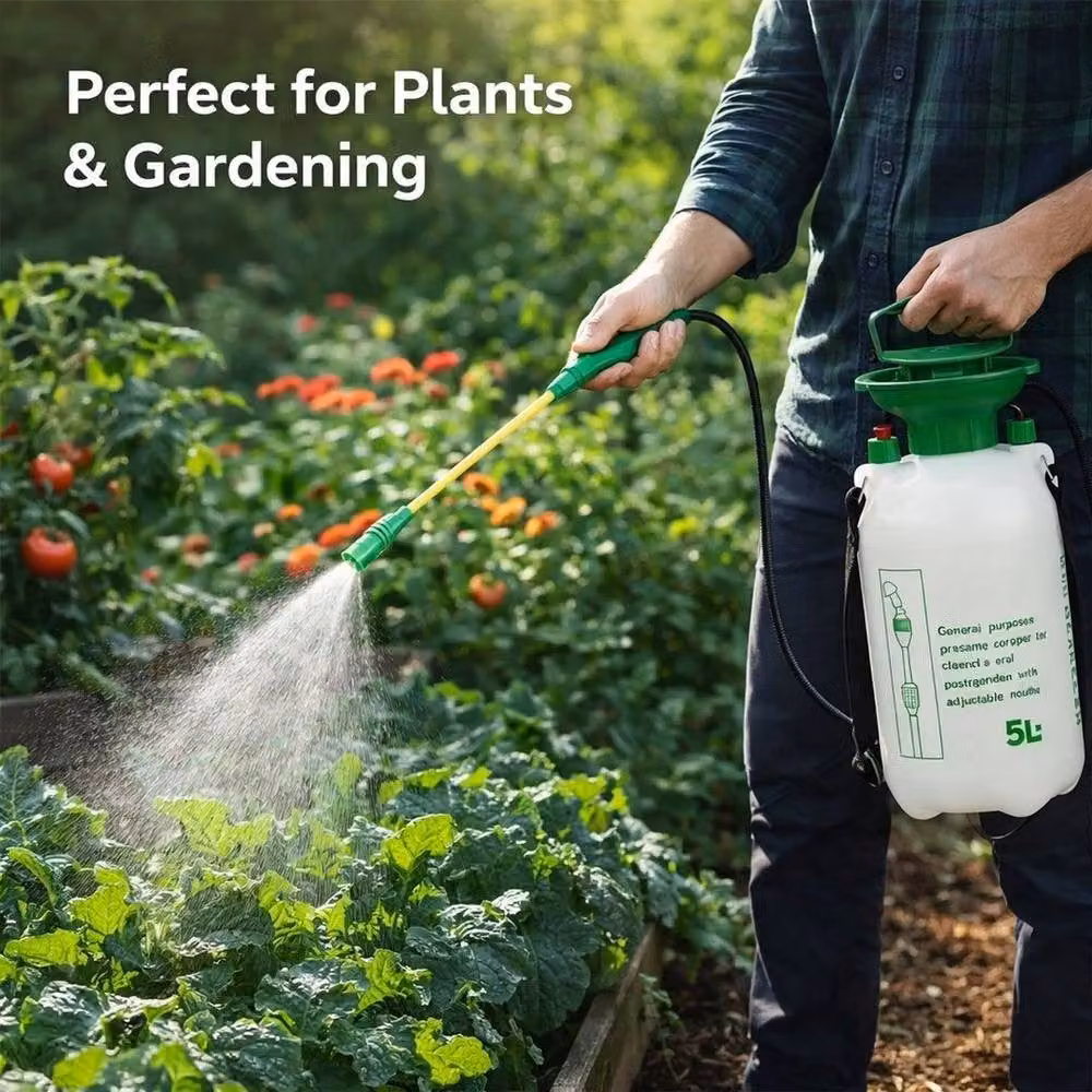 Spetlek 5L Manual Garden Pressure Sprayer Pump Bottle in White – 3
