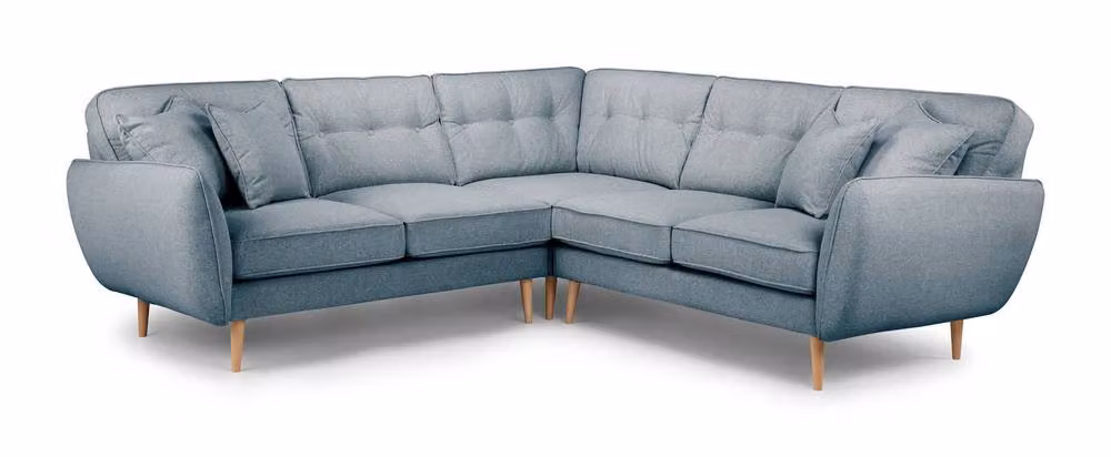 The Great Sofa Company Ailis 2 Corner 2 Faro L-Shape Upholstered Sofa in Blue Denim Fabric – 2