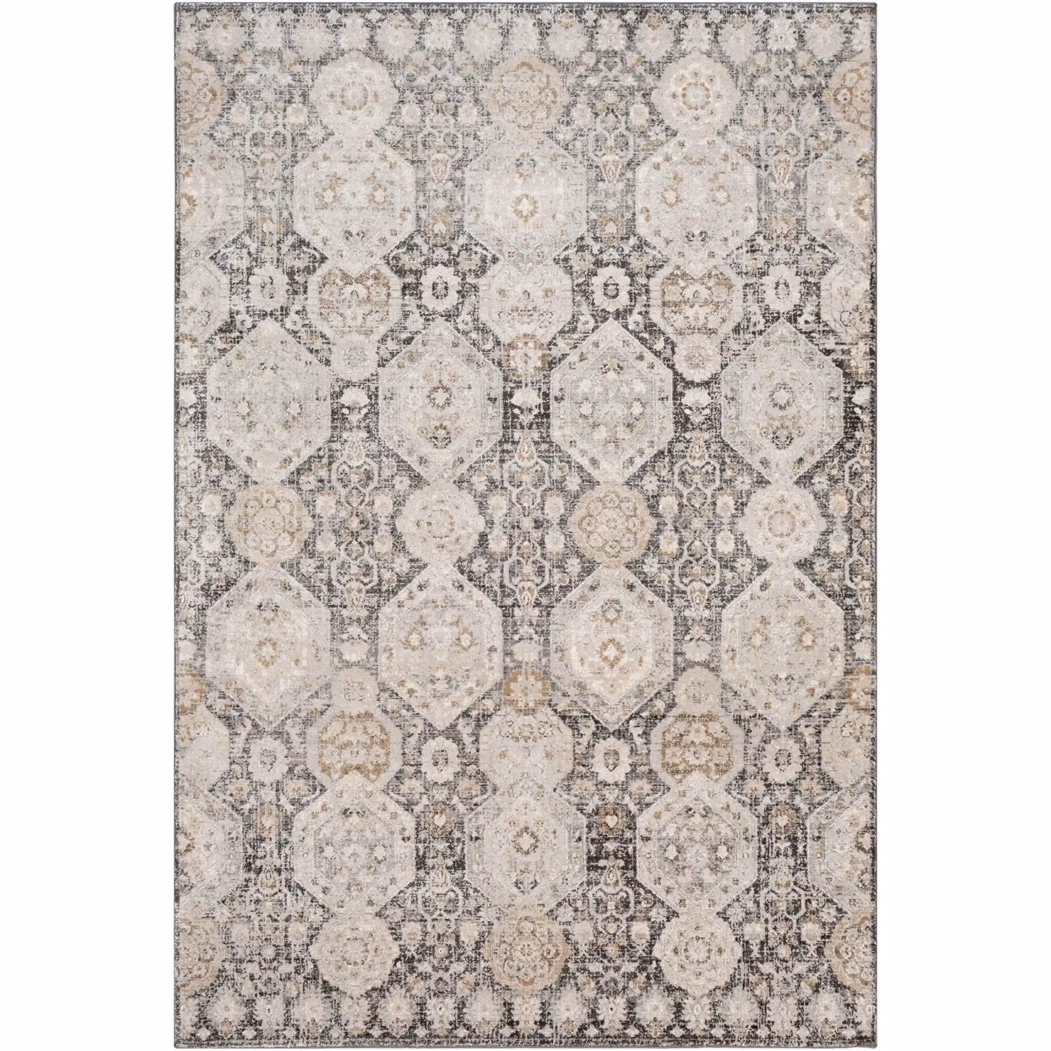 Livabliss Vintage Boho Living Room Rug in Grey, Beige, White and Black, W: 160 cm, L: 220 cm – 2
