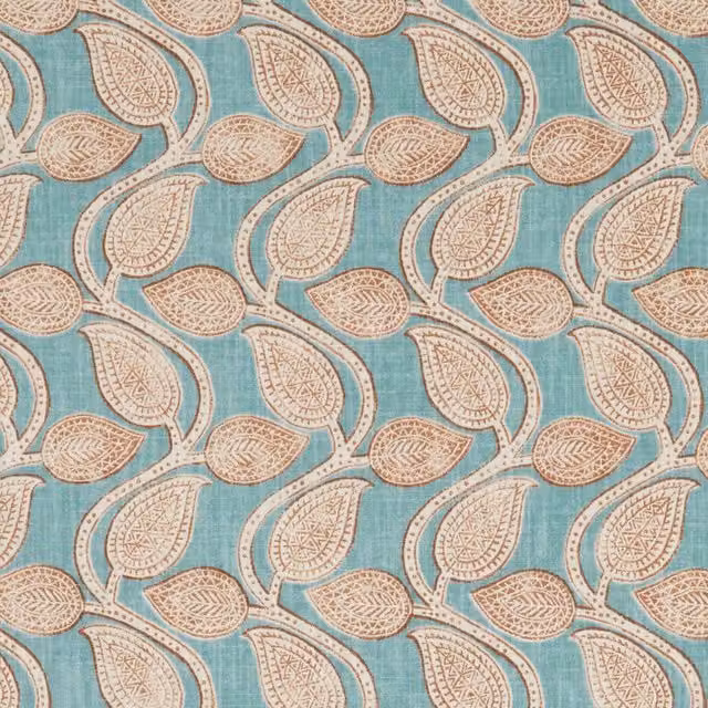 iLiv Kantha Fabric Henna in Blue and Multicolour