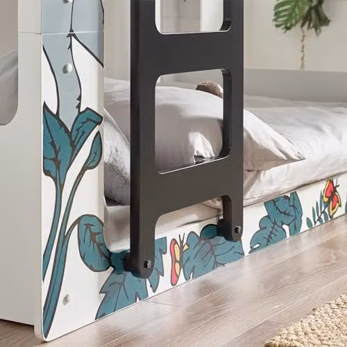 Julian Bowen Safari Jungle Print Wooden Bunk Bed Frame, Multicolour, W/D/H: 90 x 190 x 120.5 cm – 4