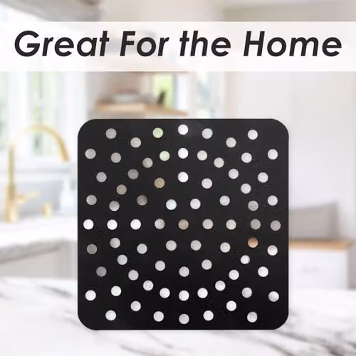 VFM e-Store Reusable Non Stick PTFE Square Air Fryer Liners, 2 Pack, Black, W/D: 20 x 20 cm – 5