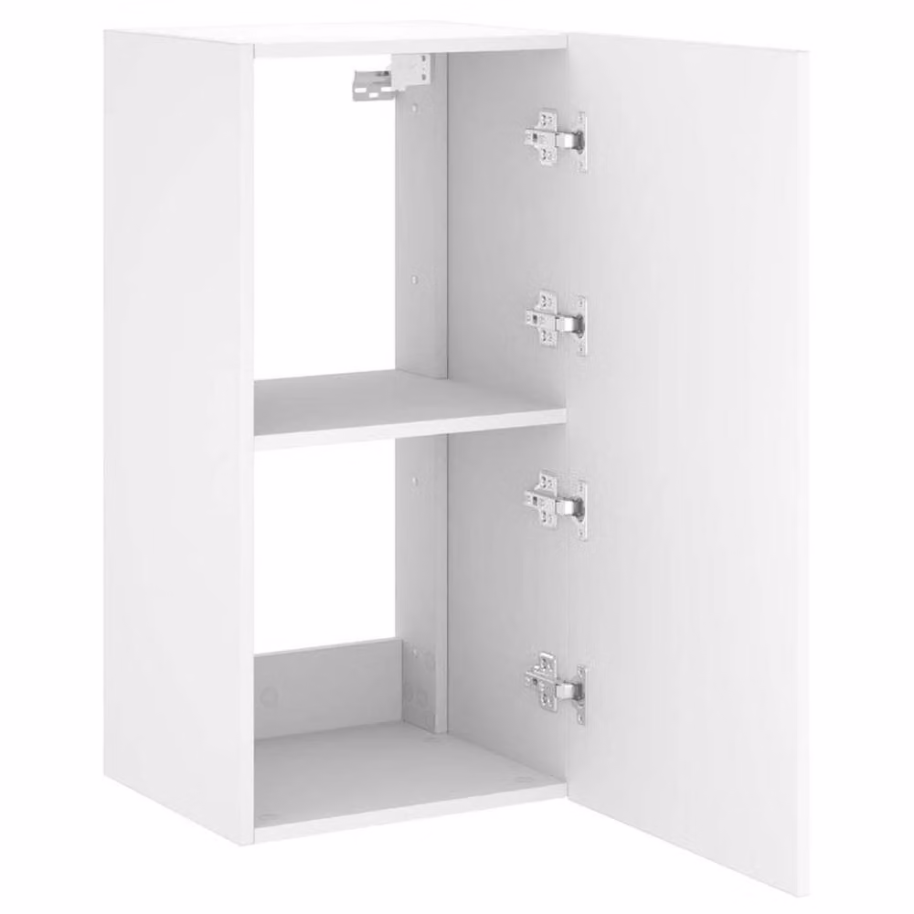 Berkfield Home TV Wall Cabinet with LED Lights, White, W: 40.5 cm, D: 35 cm, H: 80 cm – 4