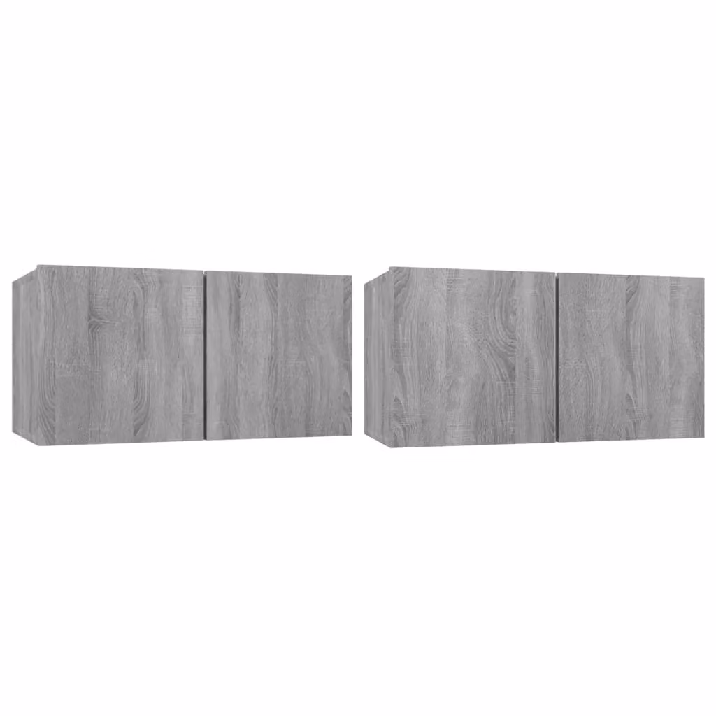Berkfield Home Grey Sonoma Hanging TV Cabinet Set of 2, W/D/H: 60 x 30 x 30 cm – 2
