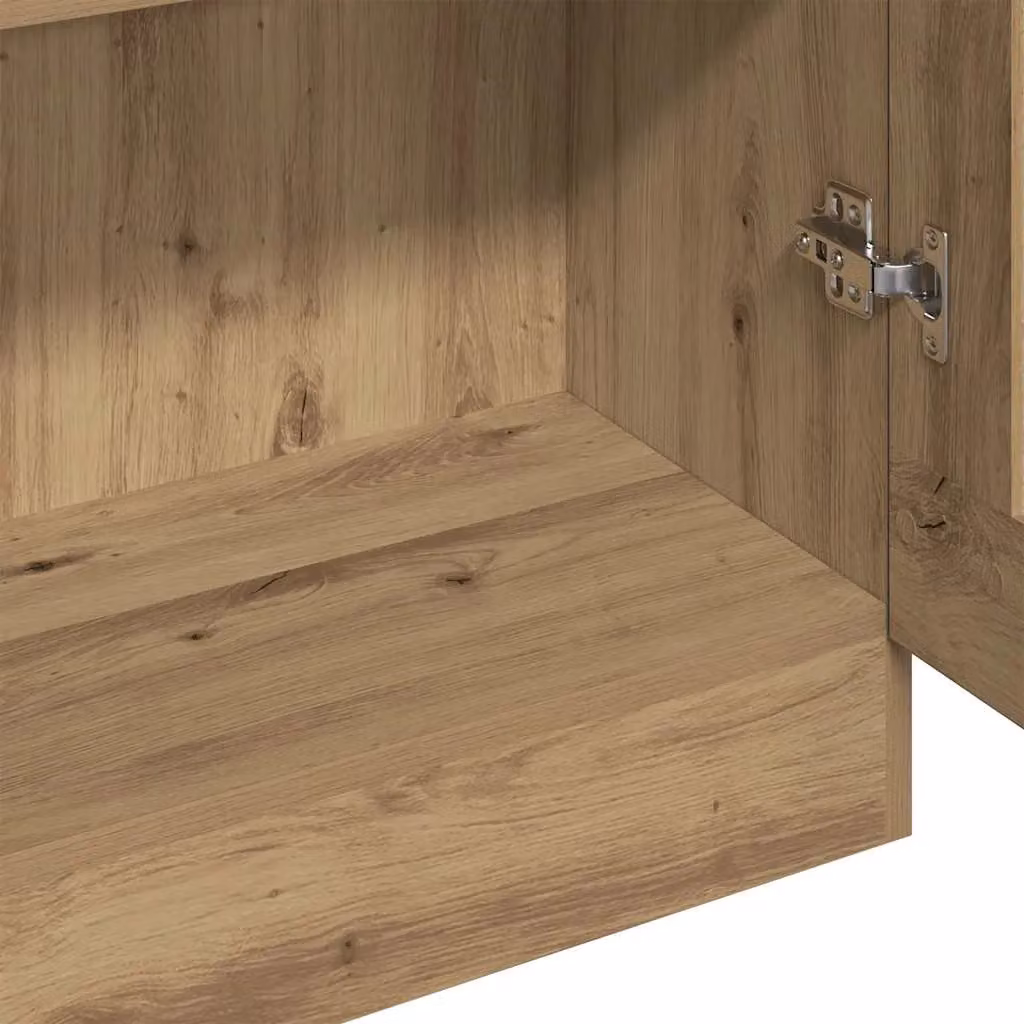Berkfield Home Artisan Oak Highboard in Brown, W: 82.5 cm, D: 30.5 cm, H: 185 cm – 3