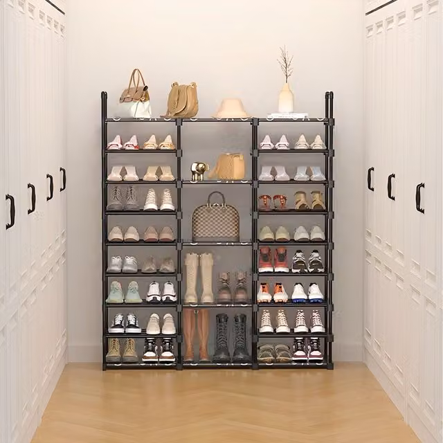 Lifeideas 9 Tier Metal Shoe Rack in Black