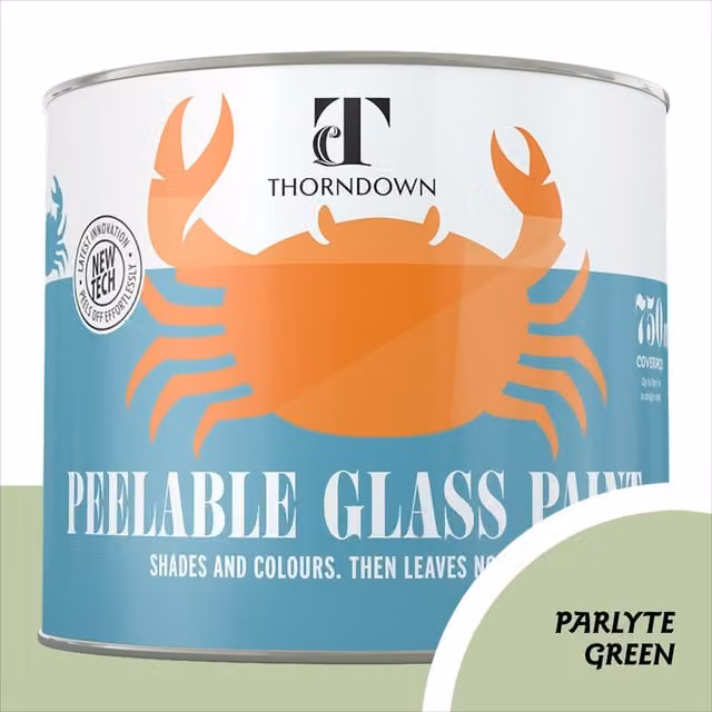 Thorndown Parlyte Green Peelable Glass Paint in Satin Matt Green, 11.5 cm