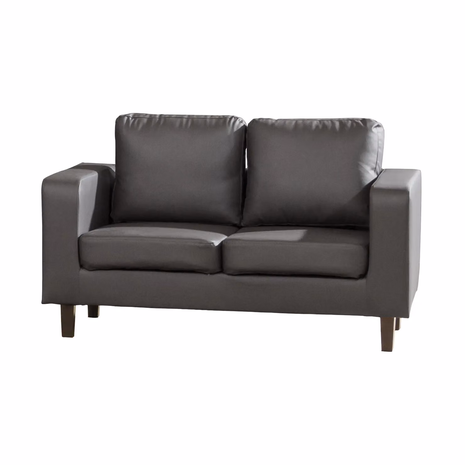 Artemis Home Monmouth 2 Seat Sofa in Grey with Synthetic Leather Upholstery and Solid Wood Frame – 2