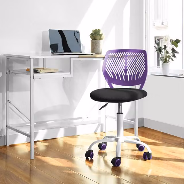 Core Products Retro Swivel Task Chair for Teenagers in Purple